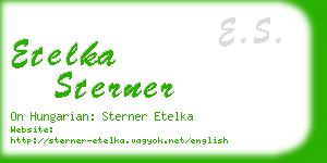 etelka sterner business card